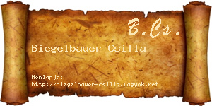 Biegelbauer Csilla névjegykártya